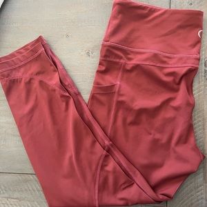 Zyia - light & tight leggings - with pockets -red/rust color